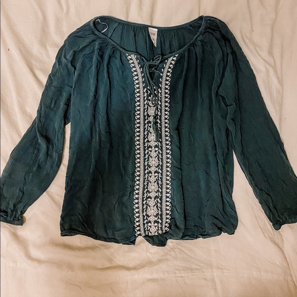 Blue cottagecore blouse